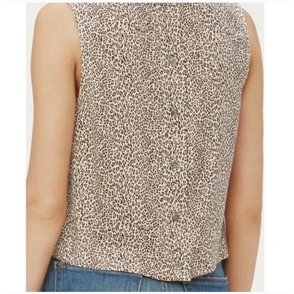 Jenni Kayne Leopard Shell Sleeveless Blouse Size XS - Picture 11 of 12